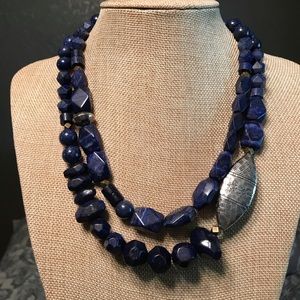 Silpada blue stone and sterling silver necklace.